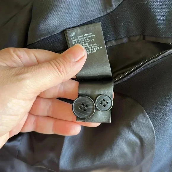 H&M Blue Navy Men’s Blazer Sz 40R - Picture 9 of 9